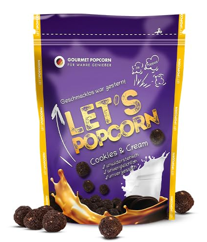Let’s pop corn cookies & cream (Oreo) 100gr