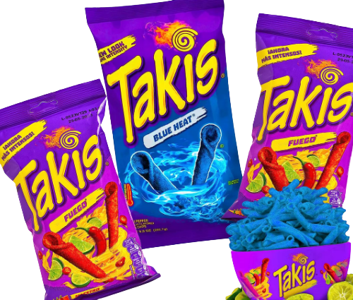 TAKIS MELANGE BLUE HEAT/FUEGO/QUESO VOLCANO 3x 28gr